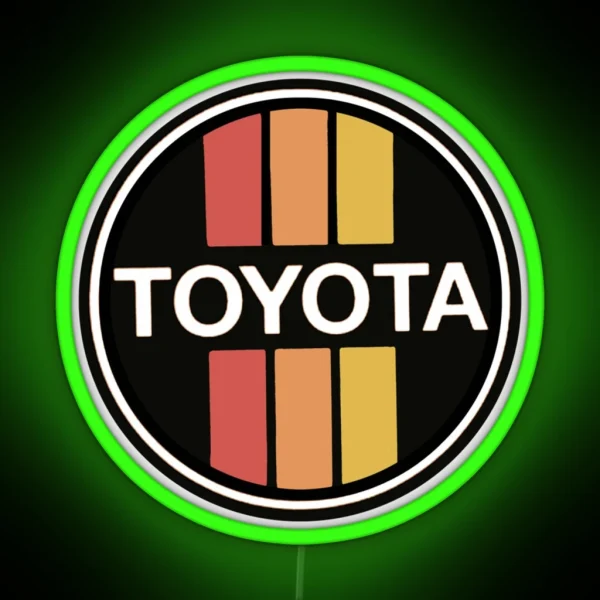Vintage 70s TOYOTA Cars Japan RGB Neon Sign