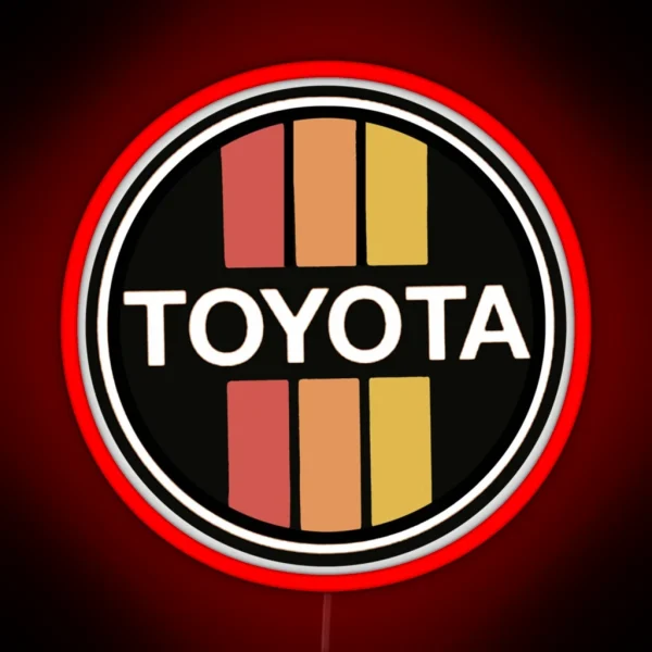 Vintage 70s TOYOTA Cars Japan RGB Neon Sign