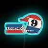 Vintage neon sign featuring Marty Smith from the Legend of Motocross