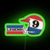 Vintage motocross poster featuring Marty Smith in neon green