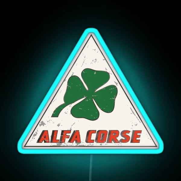 Vintage Alfa Corse Badge RGB Neon Sign