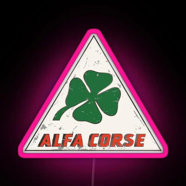 Vintage Alfa Corse Badge RGB Neon Sign