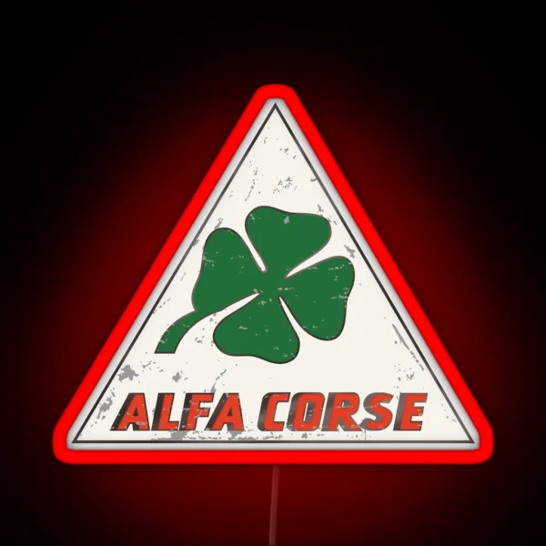Vintage Alfa Corse Badge RGB Neon Sign