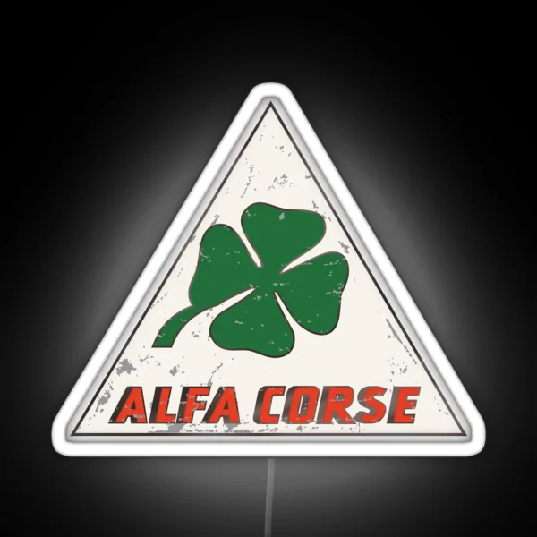 Vintage Alfa Corse Badge RGB Neon Sign