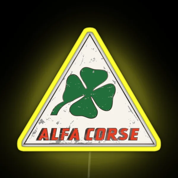 Vintage Alfa Corse Badge RGB Neon Sign