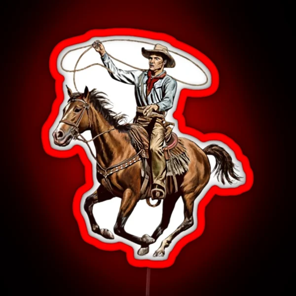 Vintage American Cowboy RGB Neon Sign
