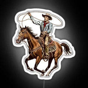Vintage American Cowboy RGB Neon Sign