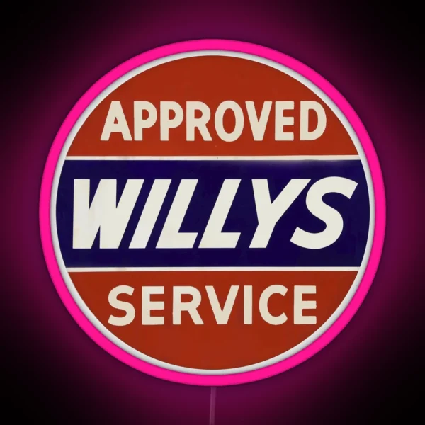 Vintage Approved Willys Service RGB Neon Sign