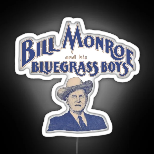 Vintage Bill Monroe Logo RGB Neon Sign