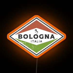 Vintage Bologna Italia RGB Neon Sign