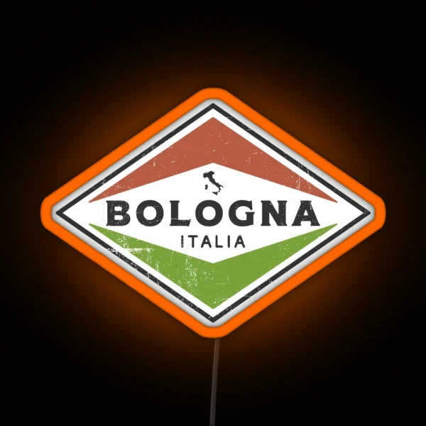 Vintage Bologna Italia RGB Neon Sign