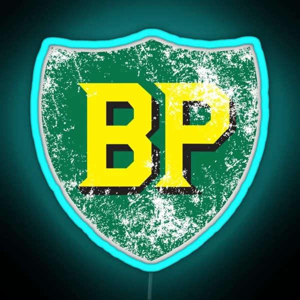 Vintage British Petroleum Emblem RGB Neon Sign