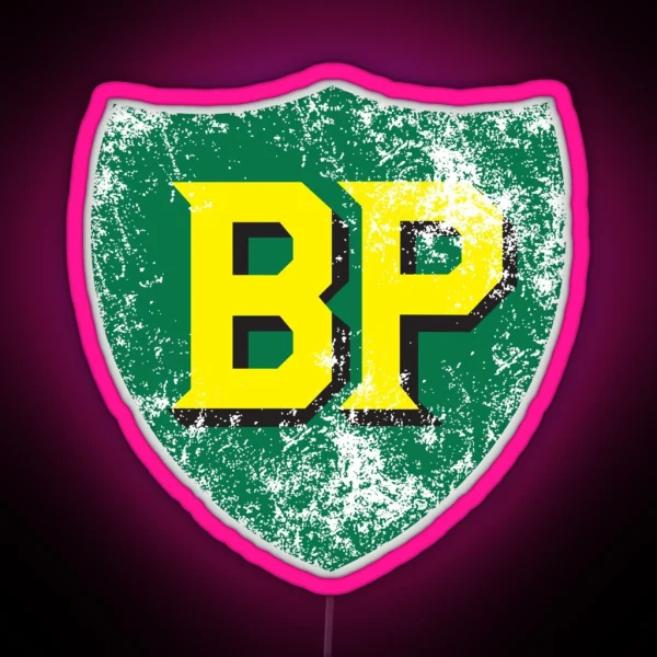 Vintage British Petroleum Emblem RGB Neon Sign