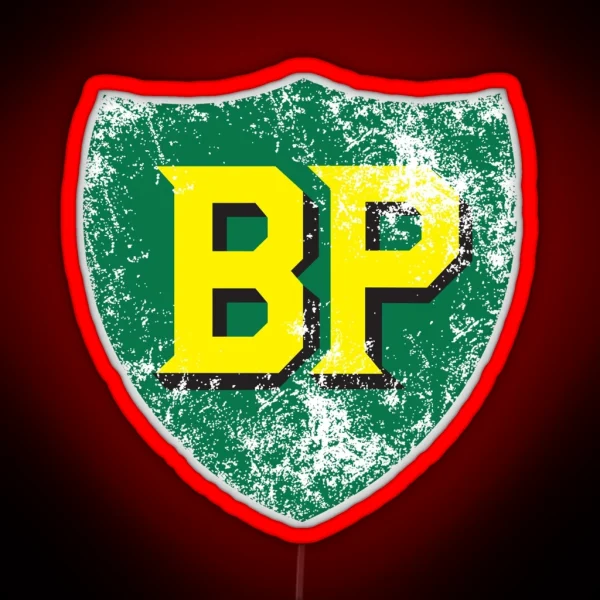 Vintage British Petroleum Emblem RGB Neon Sign