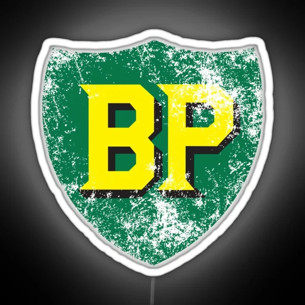 Vintage British Petroleum Emblem RGB Neon Sign