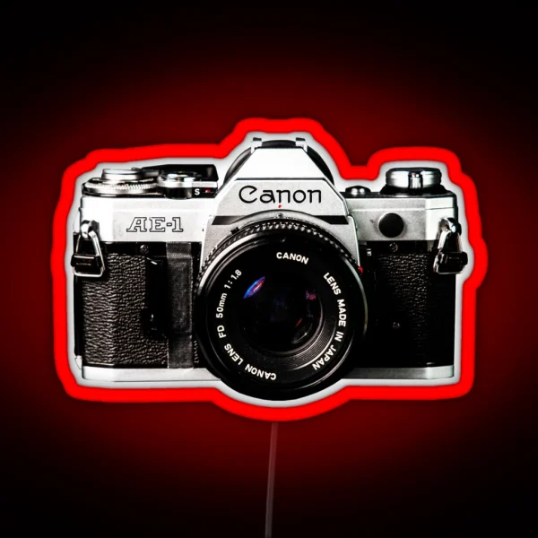Vintage Canon Retro Film Camera RGB Neon Sign