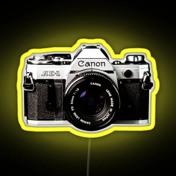 Vintage Canon Retro Film Camera RGB Neon Sign