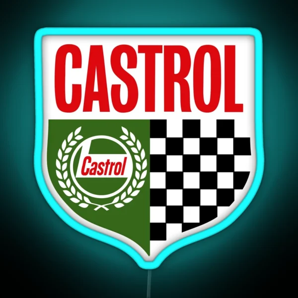 Vintage Castrol Shield Led Design RGB Neon Sign