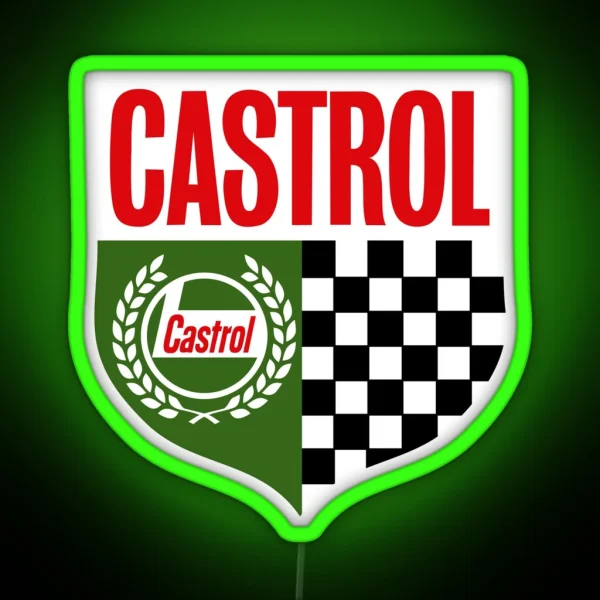 Vintage Castrol Shield Led Design RGB Neon Sign