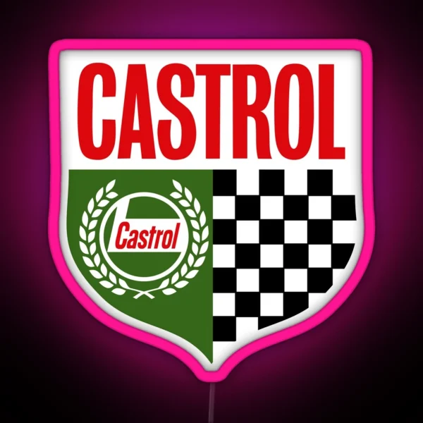 Vintage Castrol Shield Led Design RGB Neon Sign