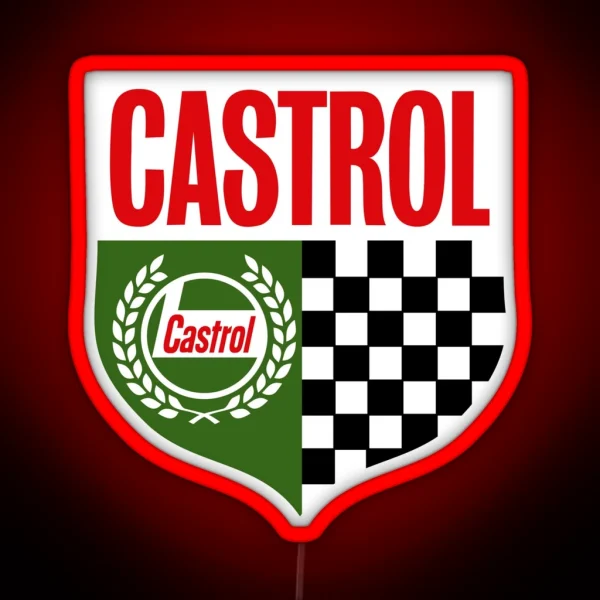 Vintage Castrol Shield Led Design RGB Neon Sign