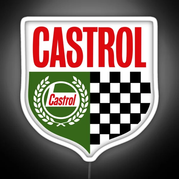 Vintage Castrol Shield Led Design RGB Neon Sign