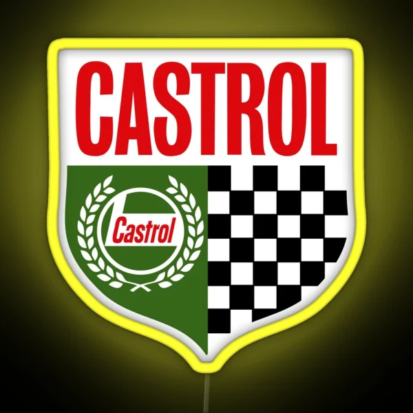 Vintage Castrol Shield Led Design RGB Neon Sign