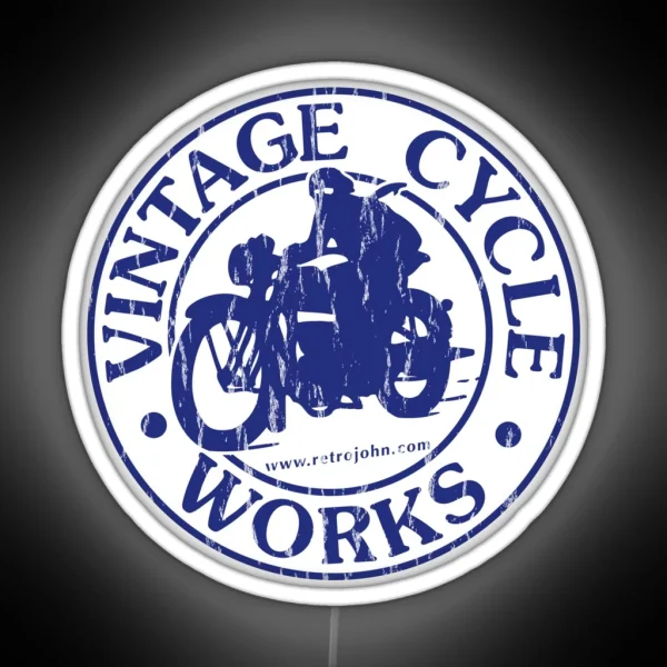 Vintage Cycle Works RGB Neon Sign