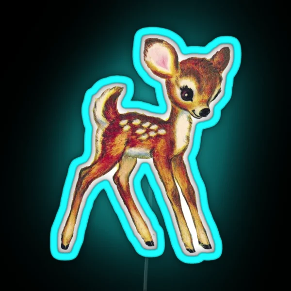 Vintage Deer RGB Neon Sign
