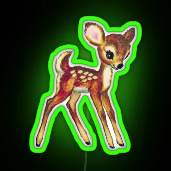 Vintage Deer RGB Neon Sign