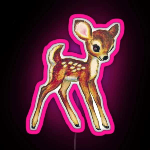 Vintage Deer RGB Neon Sign