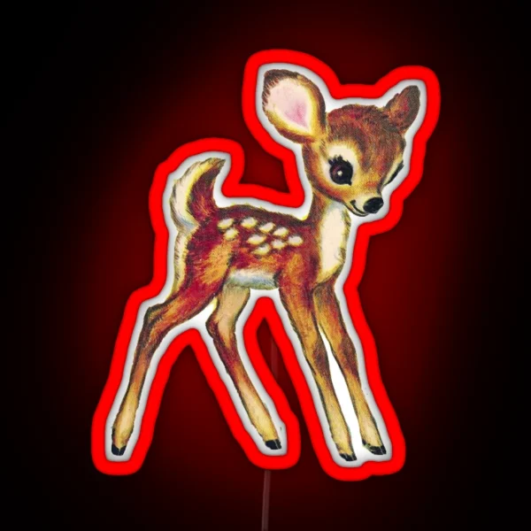 Vintage Deer RGB Neon Sign