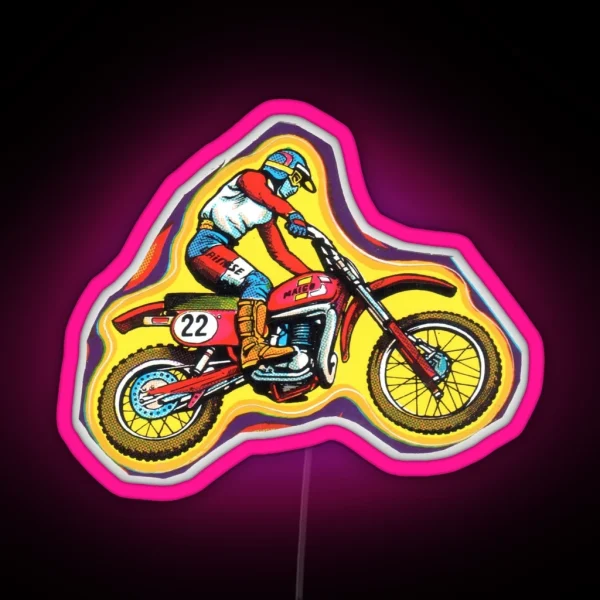Vintage Dirtbike Maico Decal 70 S RGB Neon Sign
