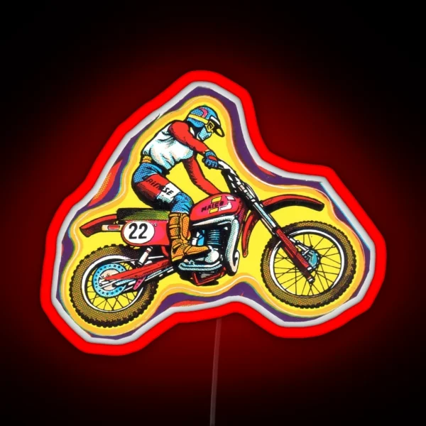 Vintage Dirtbike Maico Decal 70 S RGB Neon Sign
