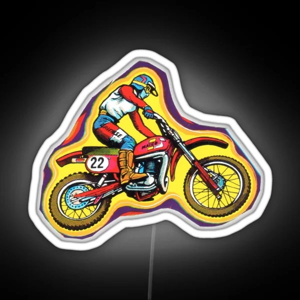 Vintage Dirtbike Maico Decal 70 S RGB Neon Sign