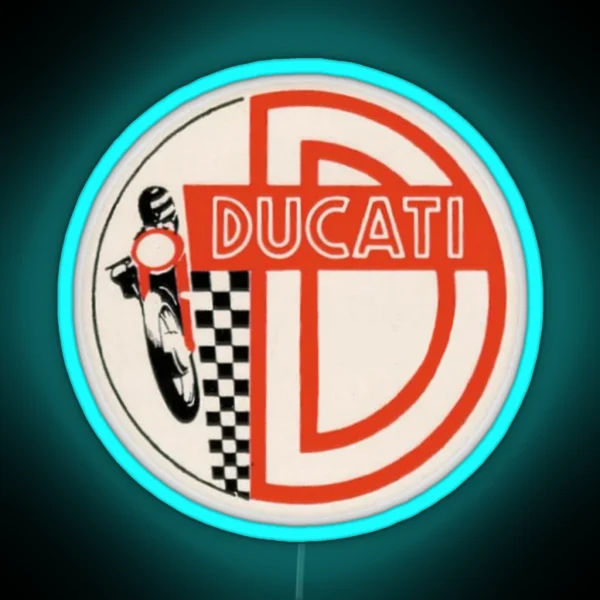 VINTAGE DUCATI Led T RGB Neon Sign
