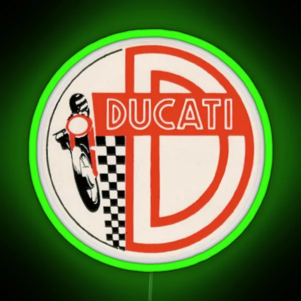 VINTAGE DUCATI Led T RGB Neon Sign