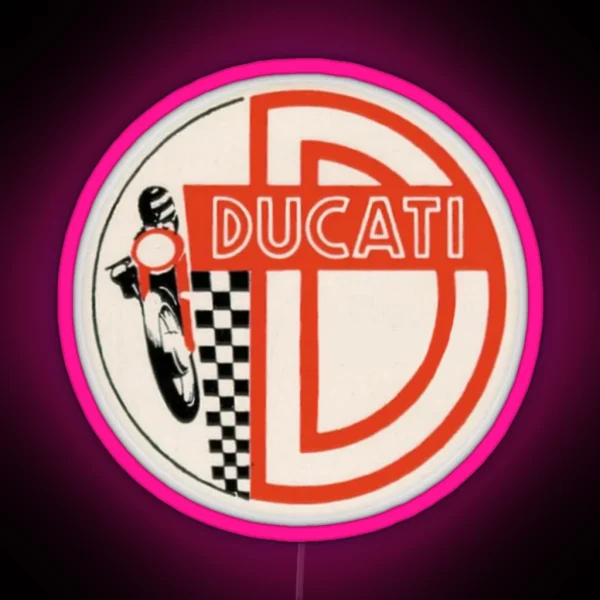 VINTAGE DUCATI Led T RGB Neon Sign
