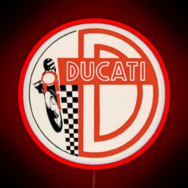 VINTAGE DUCATI Led T RGB Neon Sign