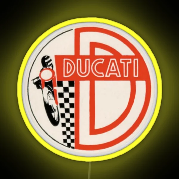 VINTAGE DUCATI Led T RGB Neon Sign