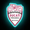 Vintage Ducati Racing Sign with RGB Neon Lights