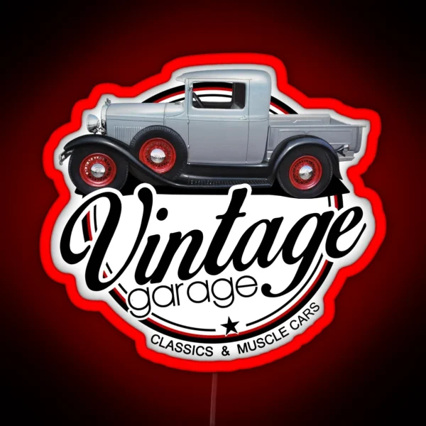 Vintage Garage Truck RGB Neon Sign