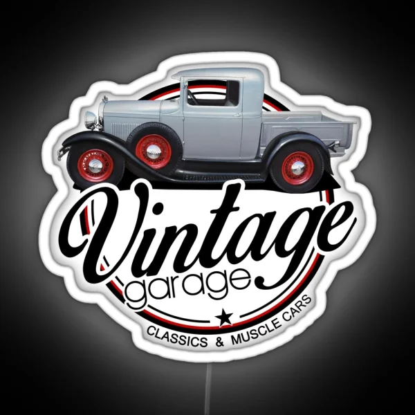 Vintage Garage Truck RGB Neon Sign