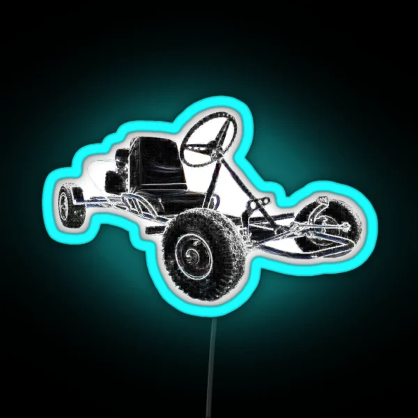 Vintage Go Cart Manco Go Kart Retro Carting RGB Neon Sign