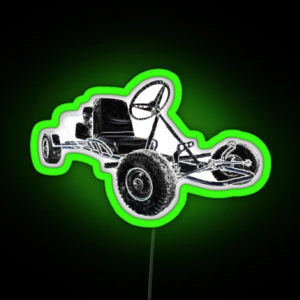 Vintage Go Cart Manco Go Kart Retro Carting RGB Neon Sign