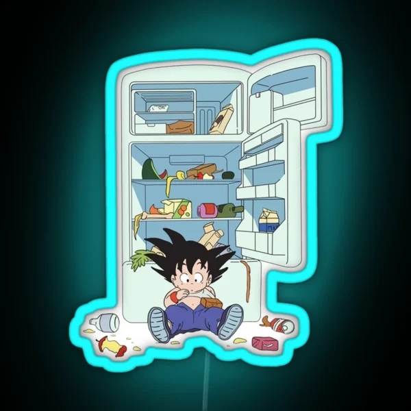 Vintage Goku Attack The Fridge Dragon Ball 2023 RGB Neon Sign