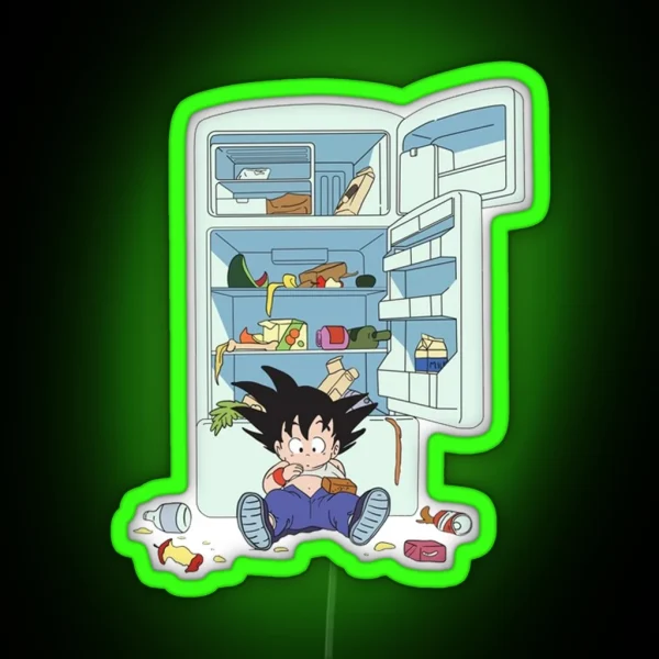 Vintage Goku Attack The Fridge Dragon Ball 2023 RGB Neon Sign