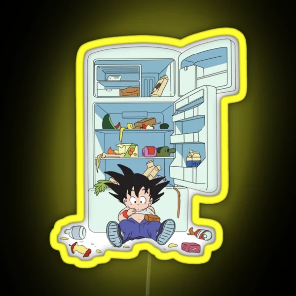 Vintage Goku Attack The Fridge Dragon Ball 2023 RGB Neon Sign