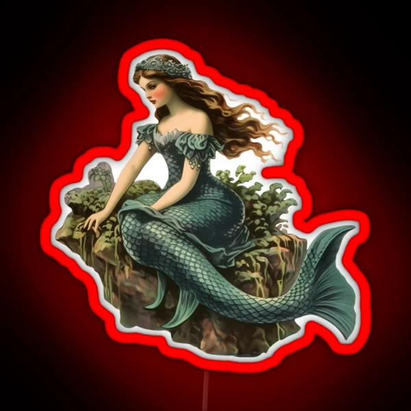 Vintage Green Mermaid RGB Neon Sign