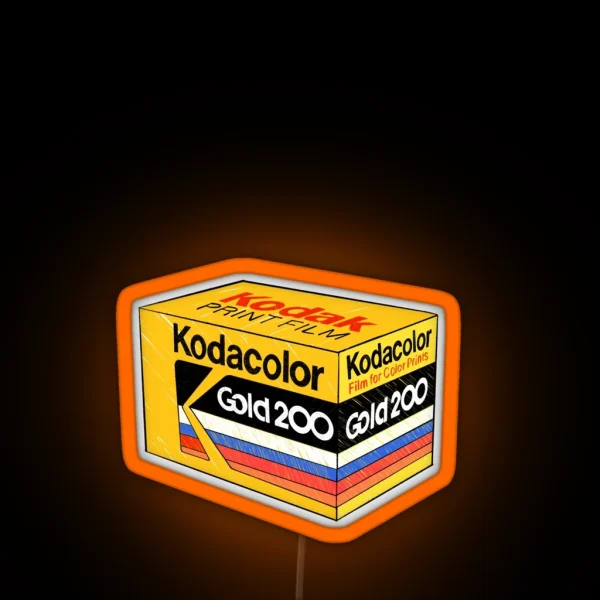 Vintage Kodak Gold Film RGB Neon Sign